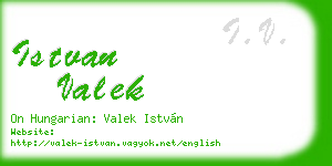 istvan valek business card