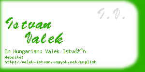 istvan valek business card